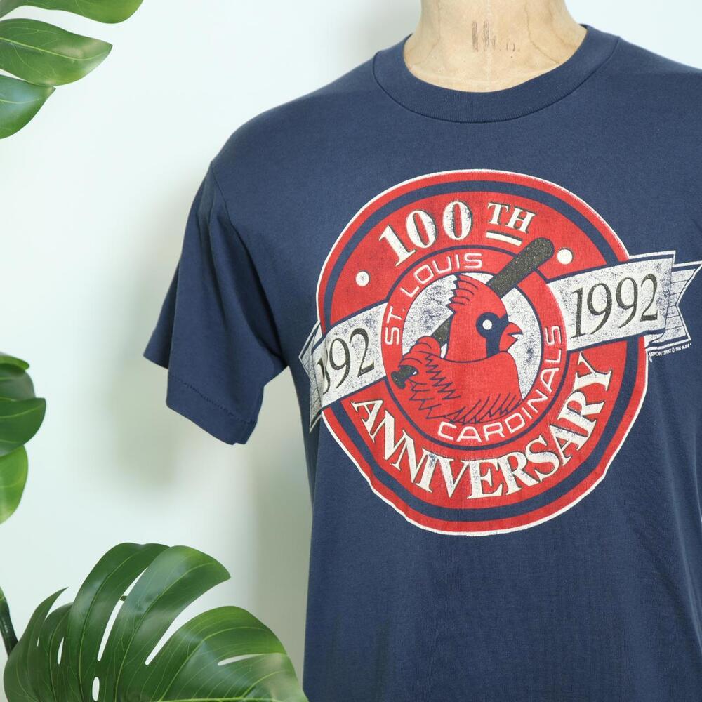 Vintage 90s St. Louis Cardinals 1892-1992 Anniversary T-Shirt